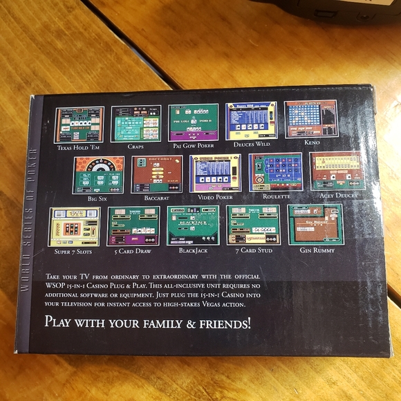 World Series of Poker Plug and Play 15 in 1 Casino Games Handheld System TV View - Picture 10 of 12